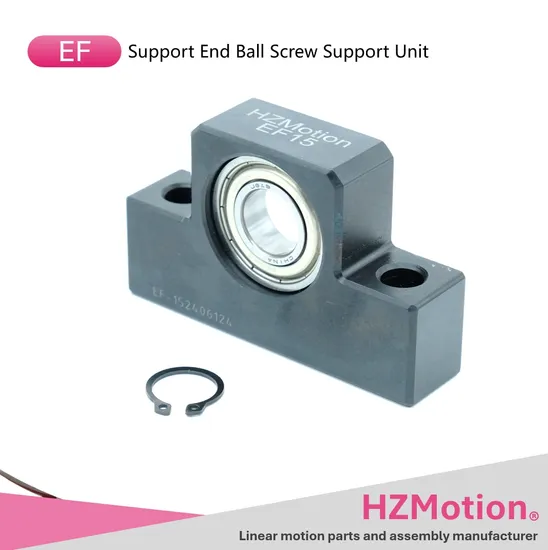Hzmotion Source Factory Linear Motion Product High Quality Long Span Threaded Precision CNC Router All Specs Ef Bearing Housing Ballscrew Support Unit
